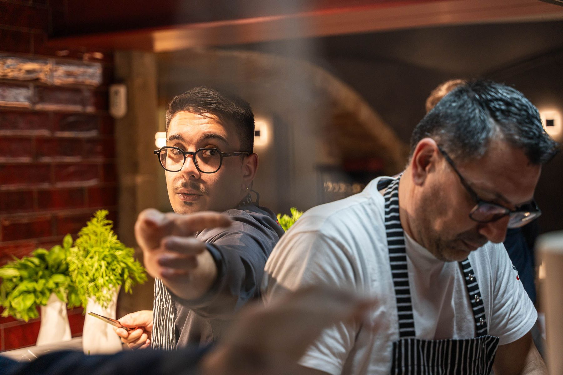 Roberto y Davide Costagliola cocinando en directo